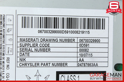 14-17 Maserati Ghibli Radio Receiver CD Player Head Unit Headunit Assembly OEM