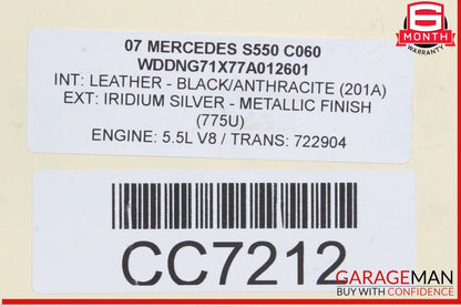 07-13 Mercedes W221 S550 CL550 Rear Left Side Spindle Knuckle Hub Bearing Assy