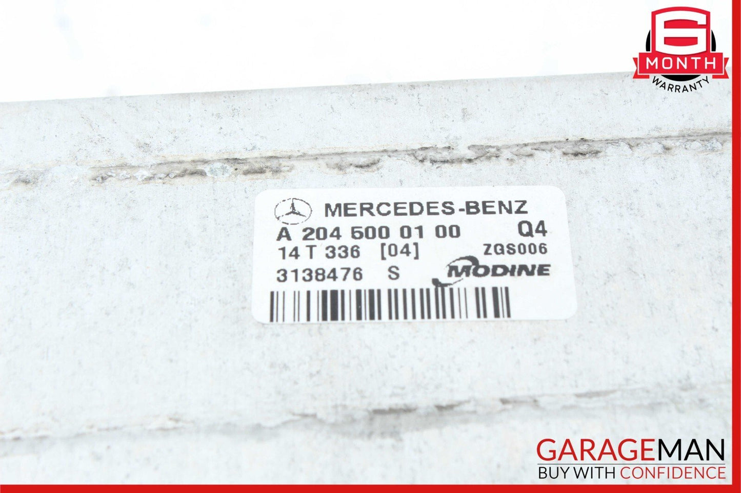 12-15 Mercedes W204 C250 SLK250 1.8L M271 Intercooler Air Cooler Radiator OEM