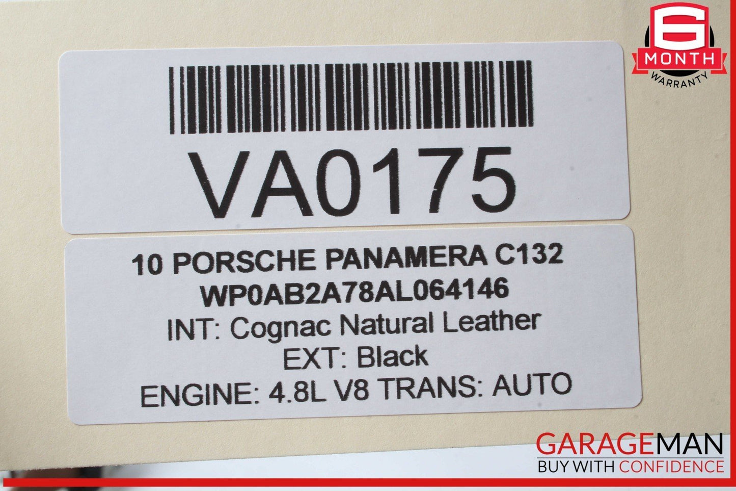 10-16 Porsche Panamera 970 Rear Left or Right Side Seat Belt Brown OEM