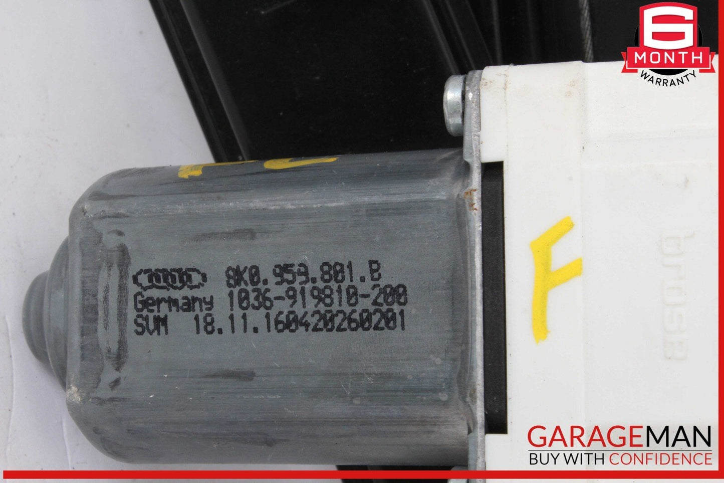 15-18 Audi Q3 Quattro Front Left Driver Side Window Regulator Motor OEM