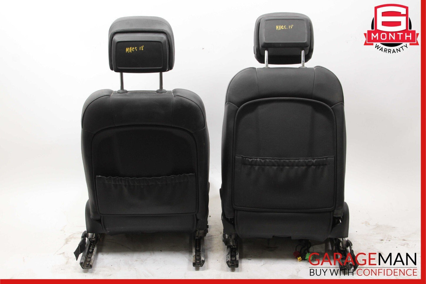15-18 Porsche Macan Front Right & Left Complete Seat Set of 2 Pc Black OEM