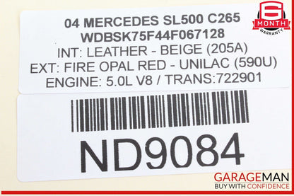 03-04 Mercedes R230 SL500 SL600 SL55 AMG Amplifier Amp Bose Audio Sound OEM