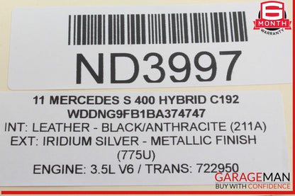 07-14 Mercedes W221 S400 Hybrid Trunk Release Remote Open Close Module Unit OEM