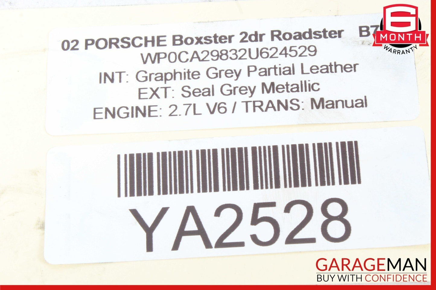 00-04 Porsche Boxster 986 2.7L RWD Engine Motor Support Mount Bracket OEM