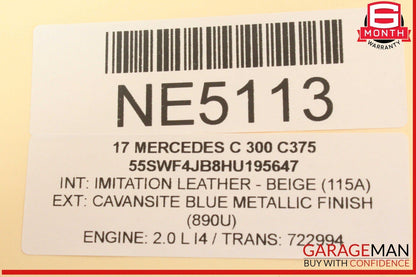 15-20 Mercedes W205 C300 Front Left Driver Side Dash AC Air Vent 2058303900 OEM