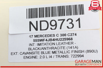 14-18 Mercedes W205 C300 CLA45 Rear Trunk Lid Lock Latch Actuator Mechanism
