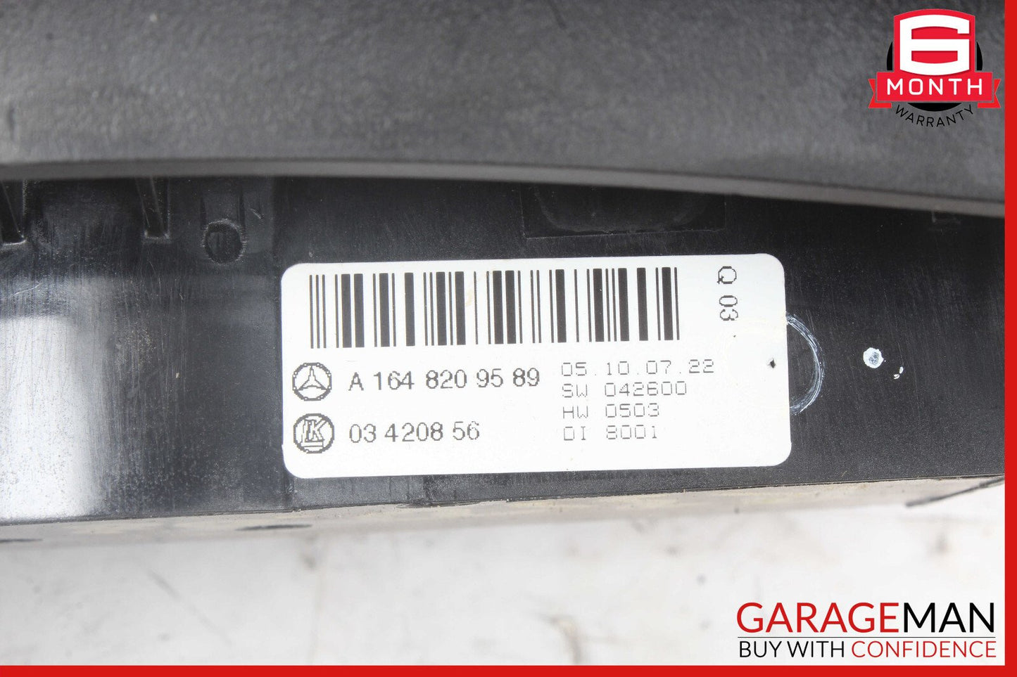 06-11 Mercedes W251 R350 ML450 Heater Climate Control Switch W/ Trim Black OEM
