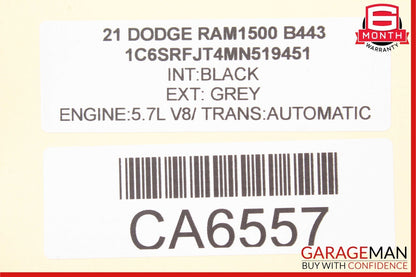 19-23 RAM 1500 Front Right Side Seat Track Cover Trim Black OEM