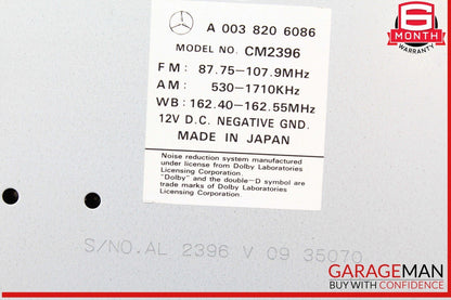 94-99 Mercedes-Benz SL500 R129 AM/FM Becker Radio Cassette Player 0038206086