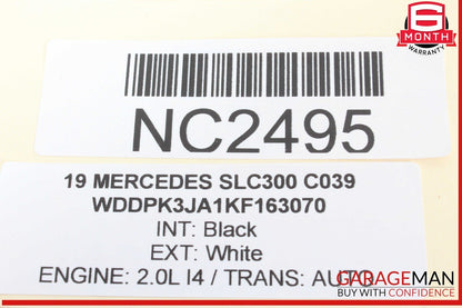 12-20 Mercedes R172 SLC300 SLK350 Interior Rear View Mirror Black OEM