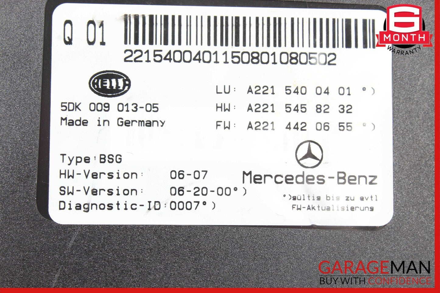 07-14 Mercedes S550 CL550 Electric Power Supply Control Fuse Box Module Unit