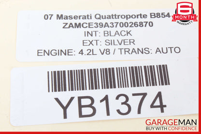 03-13 Maserati Quattroporte M139 Fuel Gas Tank Lid Door Cover OEM