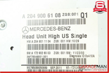 12-14 Mercedes W204 C250 C350 Navigation Command Head Unit DVD CD Audio OEM