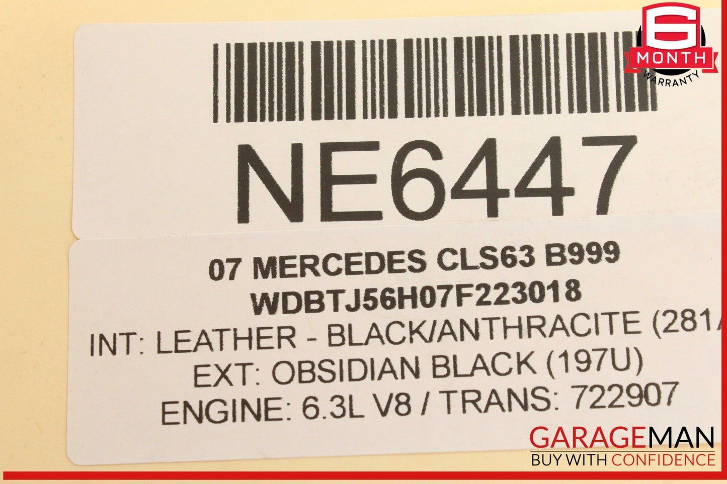 07-15 Mercedes W219 CLS63 SL63 S63 AMG 6.3L Engine Right EGR Check Valve OEM