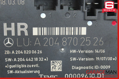 08-14 Mercedes W204 C350 Front Left Side Door Control Module OEM