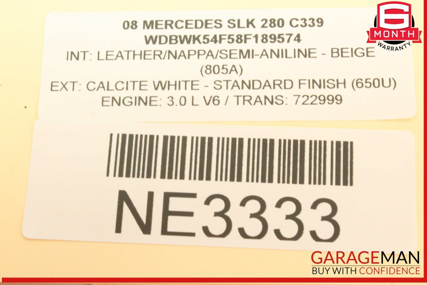 05-18 Mercedes R171 SLK280 CLS550 Seat Control Vacuum Pump 0008003348 OEM