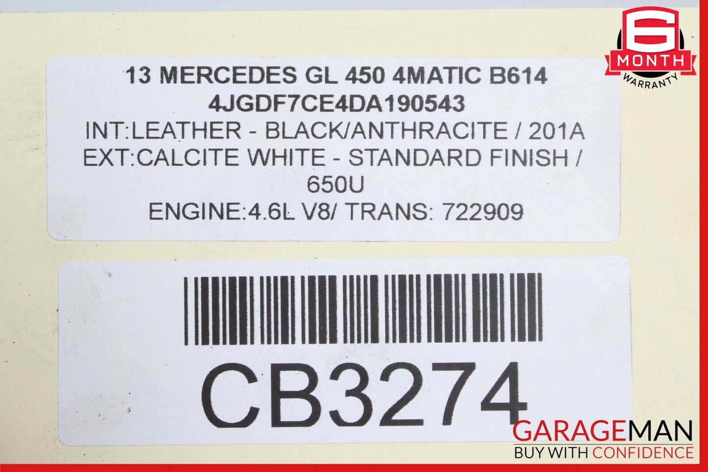 12-19 Mercedes X166 GL450 GLE350 Front Sub Frame Subframe Engine Crossmember OEM
