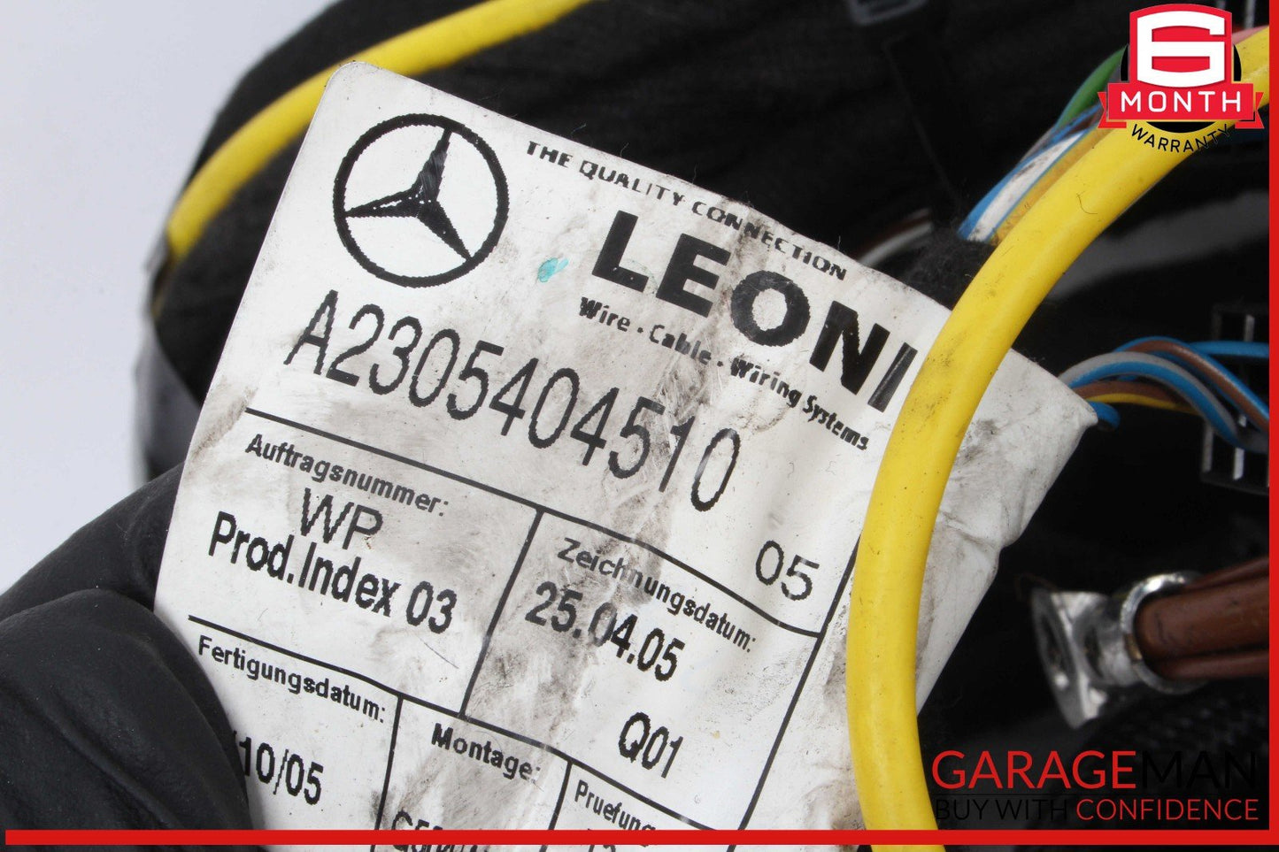 03-08 Mercedes R230 SL500 Frame Floor Wiring Wire Cable Harness OEM
