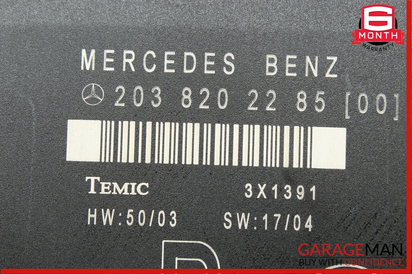 01-07 Mercedes W203 C230 C320 Rear Right Side Door Computer Control Module OEM
