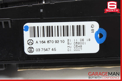 06-12 Mercedes X164 GL450 ML550 Hazard Light Switch Control Panel Module Unit
