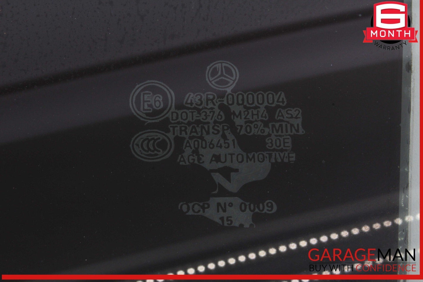 15-21 Mercedes W205 C300 C400 Rear Left Driver Side Door Window Glass OEM