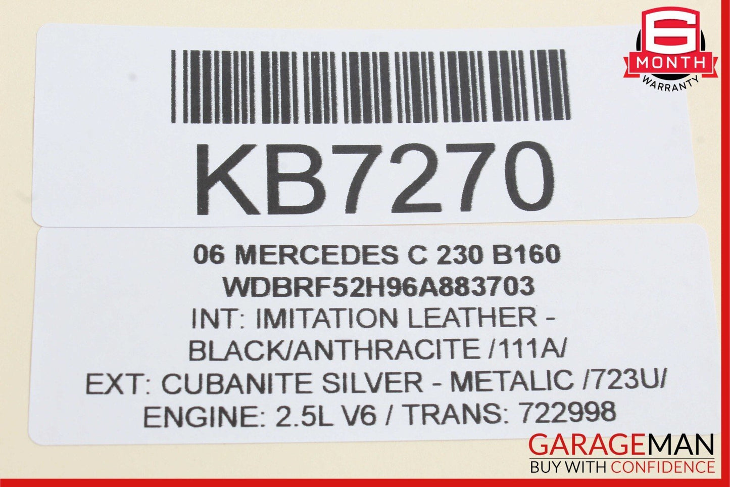 01-07 Mercedes W203 C230 C320 Front Right Side Door Control Module Unit
