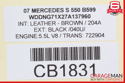 07-09 Mercedes W221 S550 S600 Front Left Driver Side Mirror Rear View OEM