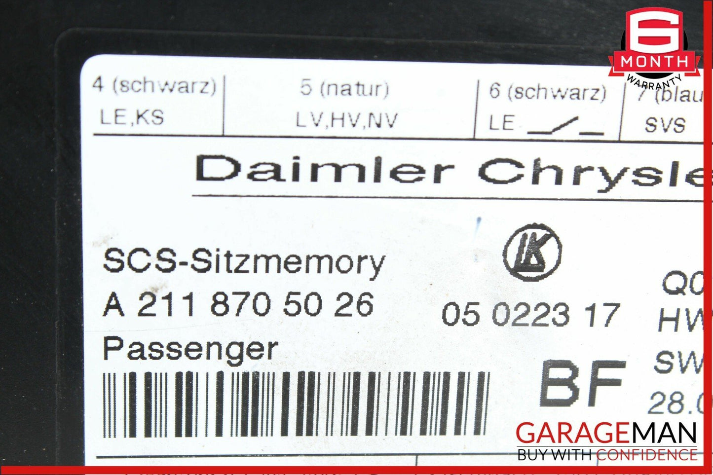 03-11 Mercedes CLS500 E350 GL450 Front Right Seat Control Controller Module OEM
