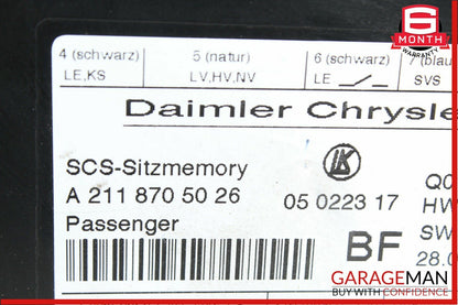 03-11 Mercedes CLS500 E350 GL450 Front Right Seat Control Controller Module OEM