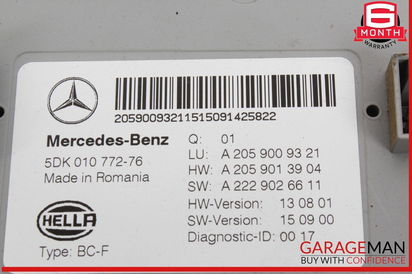15-20 Mercedes W205 C300 GLC43 C63 AMG SAM Signal Lamp Controle Module OEM