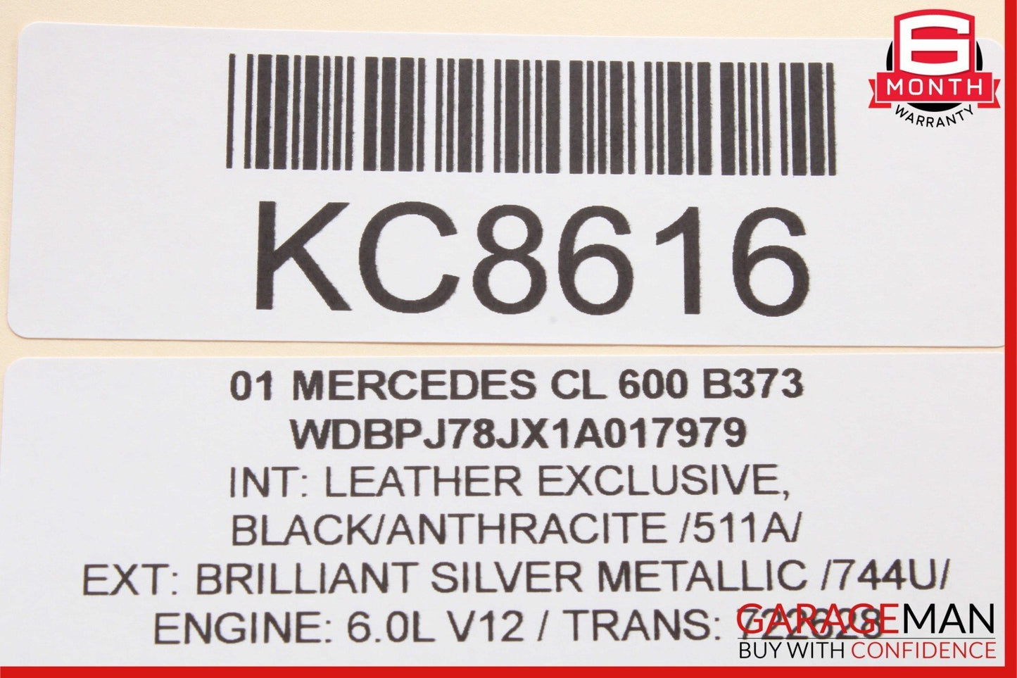 00-02 Mercedes W215 CL600 CL55 AMG Steering Column Control Switches Assembly