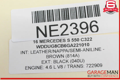 14-17 Mercedes W222 S550 Rear Left or Right Side Seat Control Module Unit OEM