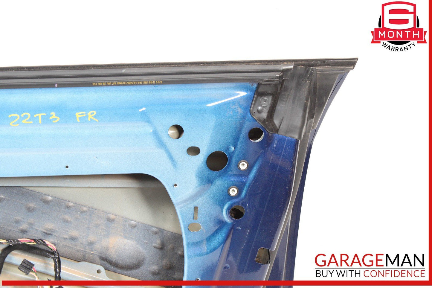 17-23 Tesla Model 3 Front Right Passenger Side Door Shell Panel OEM