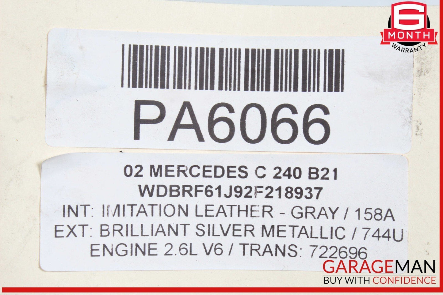 01-05 Mercedes W203 C240 CLK320 Engine Cooling Radiator A/C Condenser Assembly