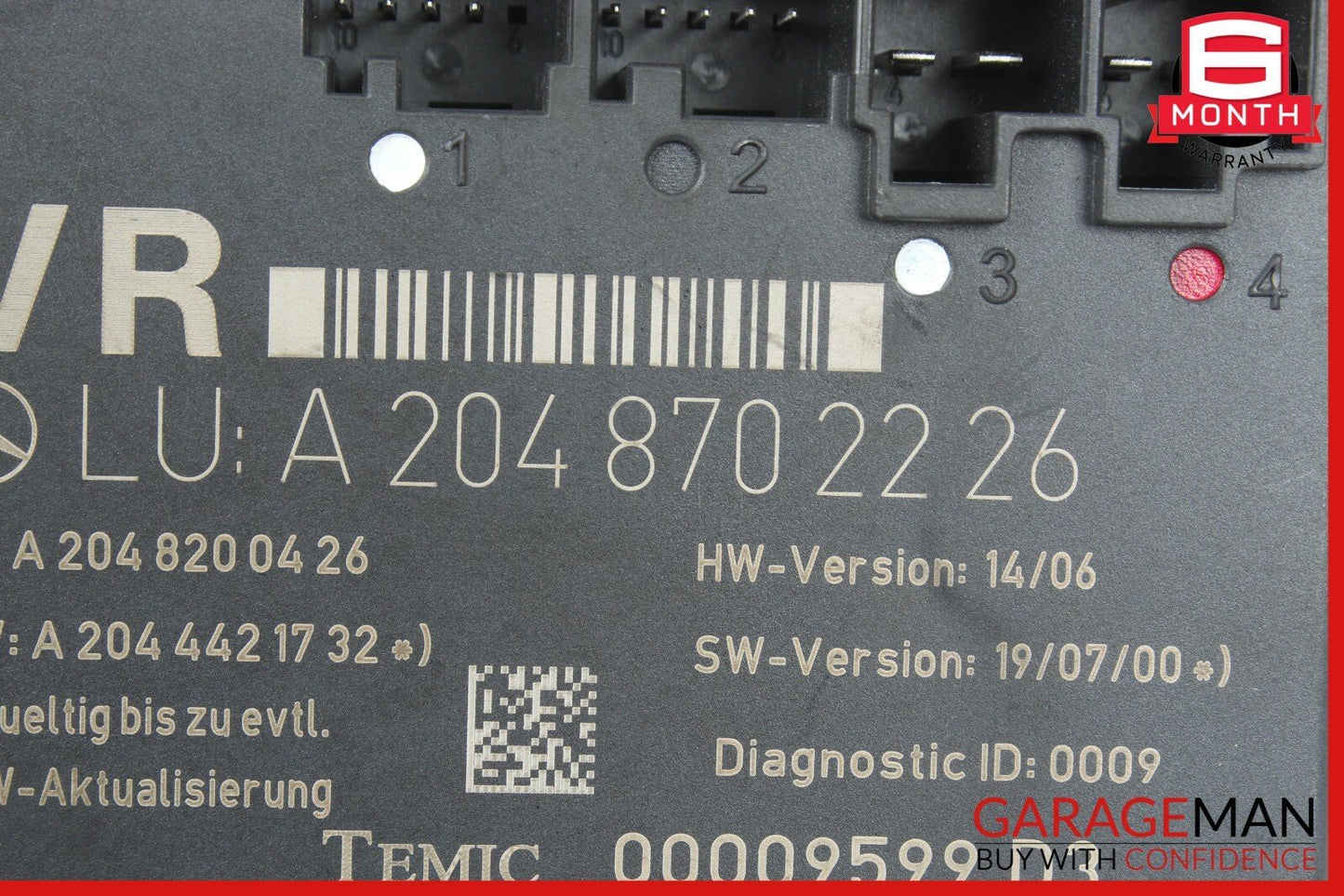 08-14 Mercedes W204 C350 C63 AMG Front Right Side Door Control Module Unit