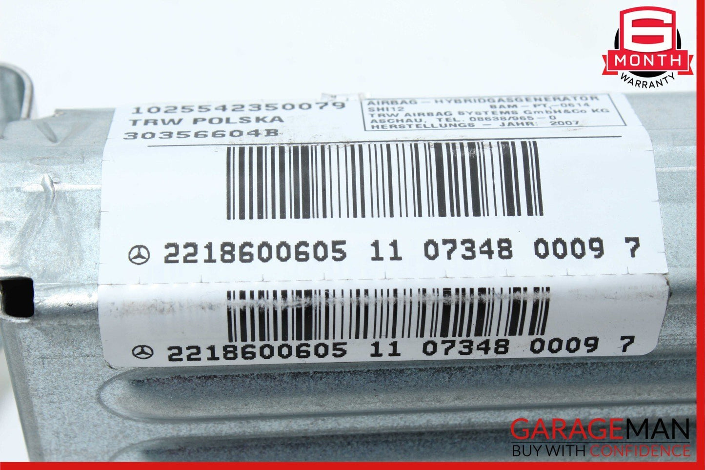 07-14 Mercedes S550 CL600 CL550 Rear Right Side Quarter Airbag Air Bag