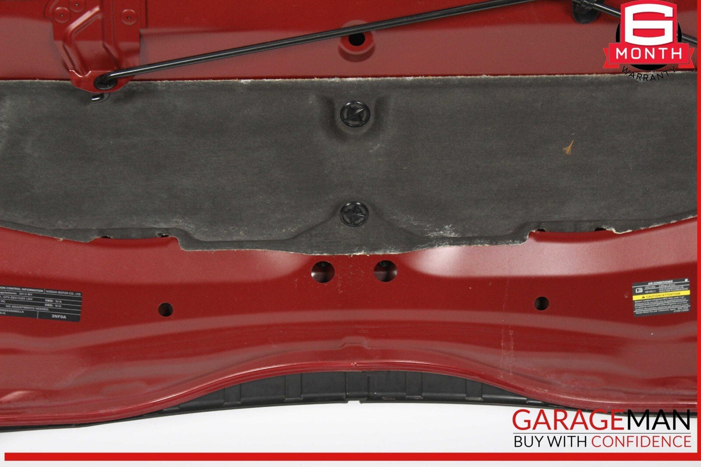 13-17 Nissan Leaf Front Hood Bonnet Panel Assembly Red OEM