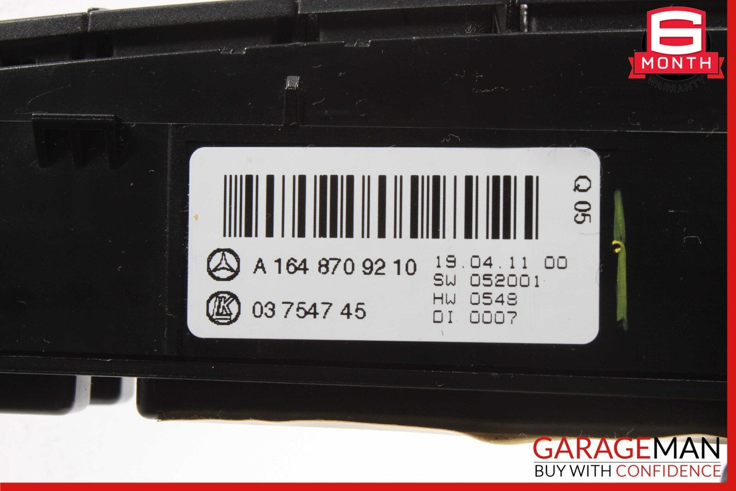 06-12 Mercedes X164 GL450 GL550 Hazard Light Control Switch Panel Module Unit