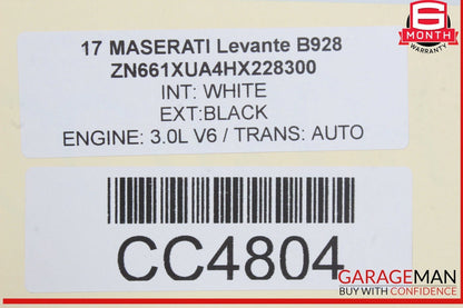 17-20 Maserati Levante M161 Interior Door Panel Rear Left Driver Side OEM