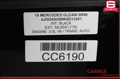 12-19 Mercedes X166 GLE400 Rear 2nd Second Row Pano Panoramic Sunroof Glass OEM