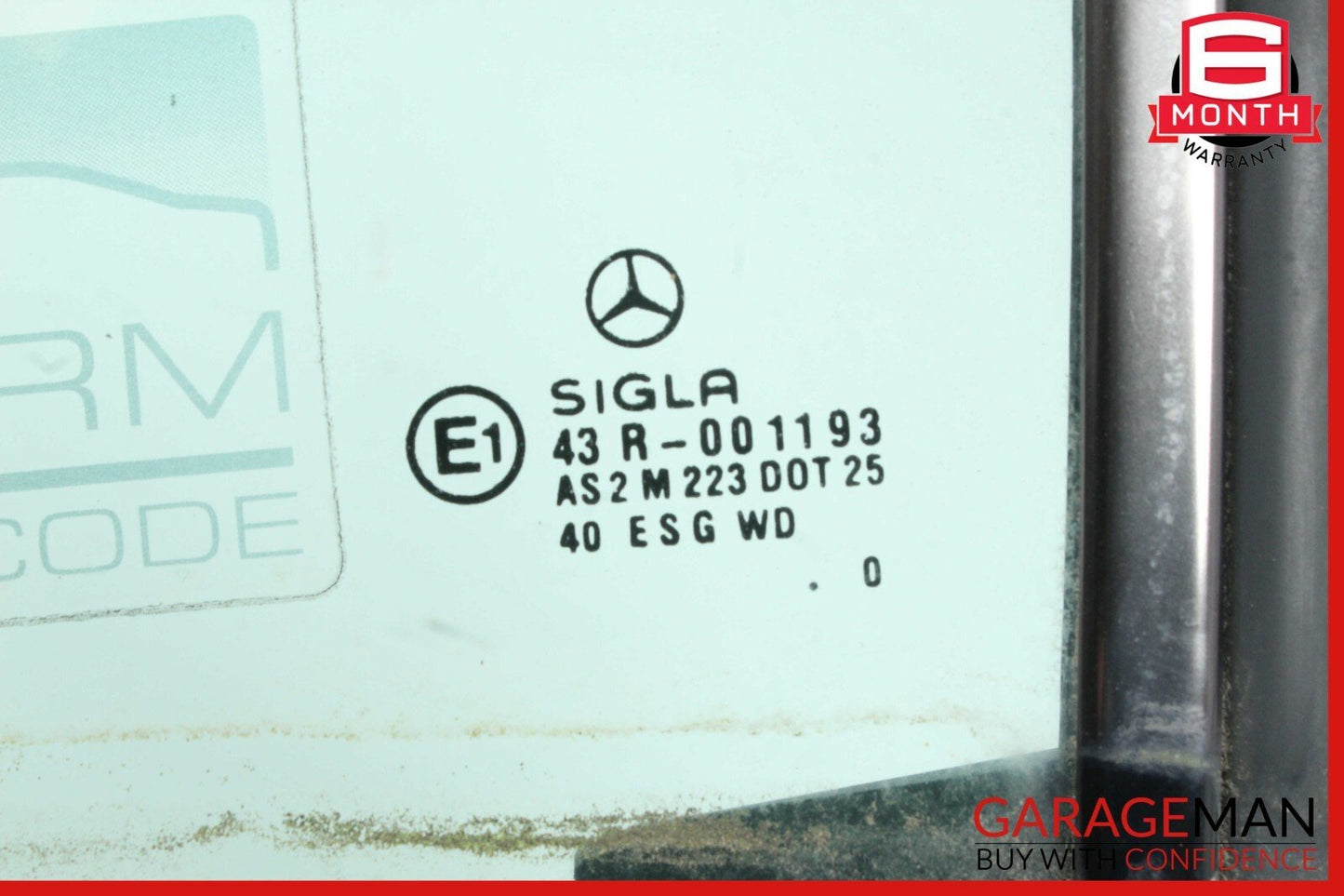 97-04 Mercedes R170 SLK230 SLK320 Rear Right Passenger Door Quarter Window Glass
