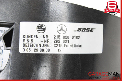 00-06 Mercedes W215 CL600 Complete Front & Rear Door Audio Speaker Set of 4 OEM