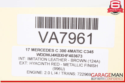 17-20 Mercedes W205 C300 4MATIC Front Right Side Seat Belt Feeder Motor OEM