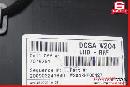 08-14 Mercedes W204 C250 C300 Sedan Front Right Side Interior Door Panel Black