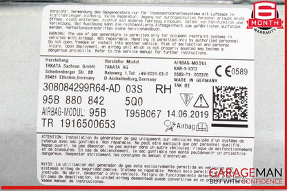 15-24 Porsche Macan 95B Front Right Side Dash Knee SRS Airbag Air Bag OEM