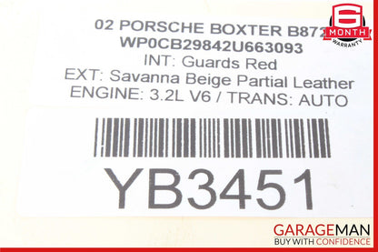 00-04 Porsche Boxster 986 6 Speed Transmission Mount Right Side Passenger