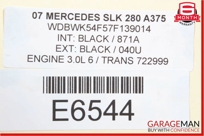 05-11 Mercedes R171 SLK280 Rear Diff Differential Axle Carrier 2033510605 134k