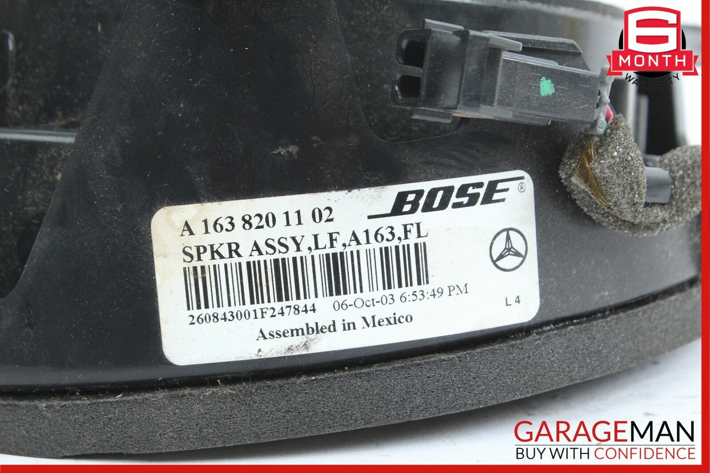 02-05 Mercedes W163 ML320 ML500 Front Left Side Door Audio Sound Speaker OEM