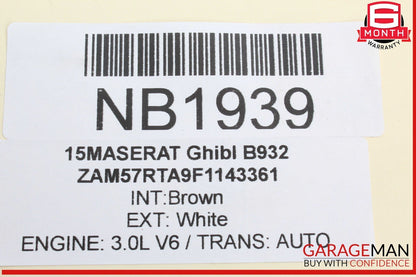 14-17 Maserati Ghibli Front Right Side Exterior Door Handle Assembly OEM